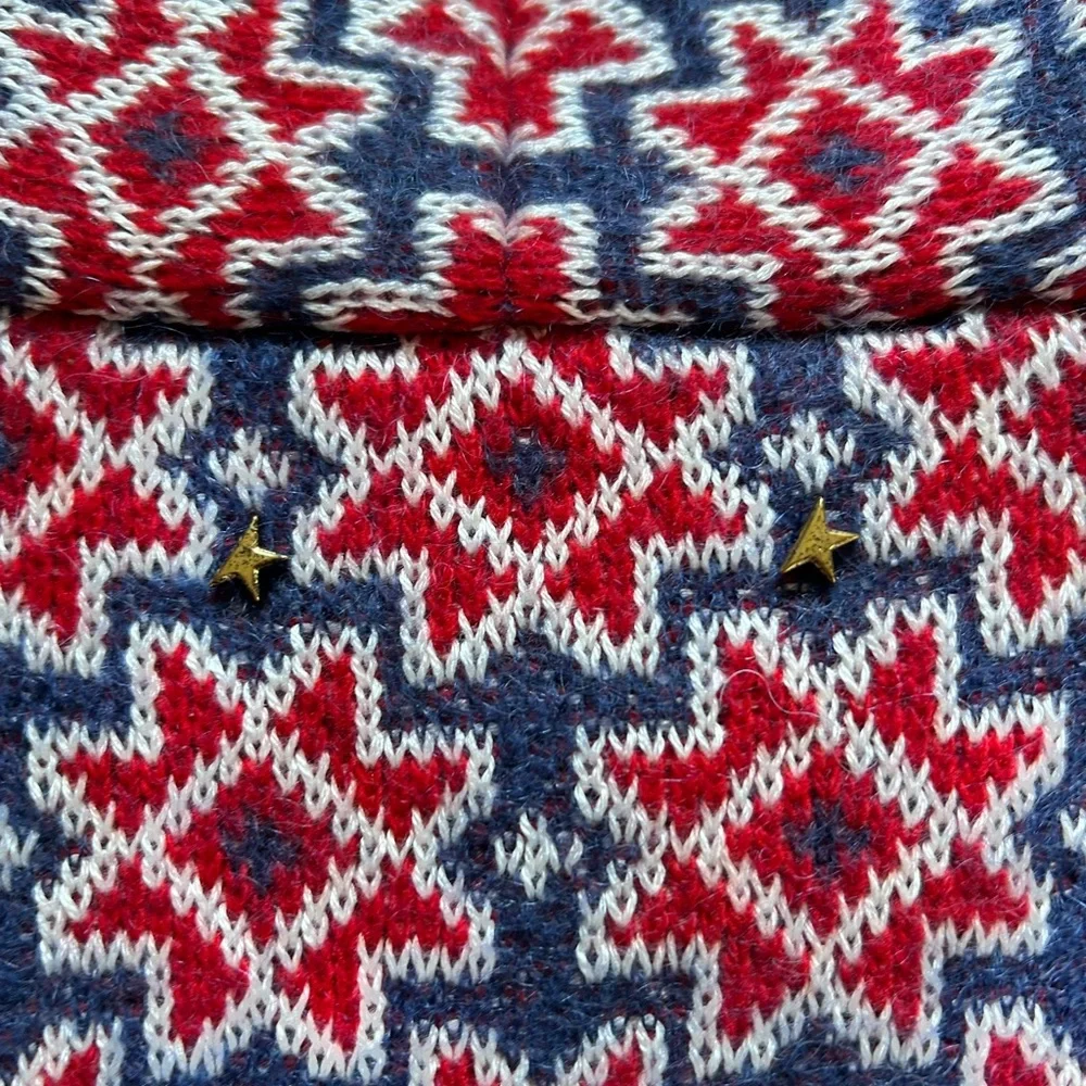 Golden Goose Red, White and Blue Wool Mohair Hooded Sweater.  Like New! - Picture 7 of 8